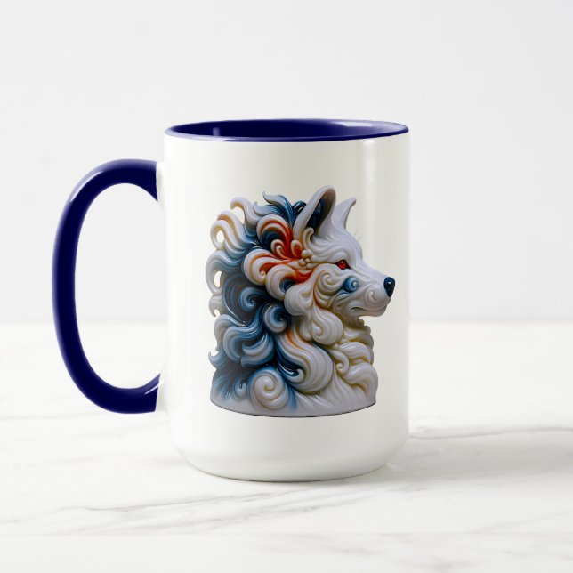 Wolf Coffee Kunst Tasse (Links)