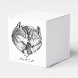 Wolf Couple Geschenkschachtel