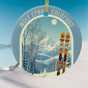 Wolf Creek Colorado Ski-Souvenir Keramik Ornament