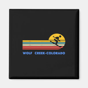 Wolf Creek Colorado Skifahren Skifahrer Ski Retro Magnet
