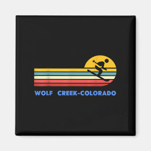 Wolf Creek Colorado Skifahren Skifahrer Ski Retro  Magnet