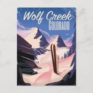 Wolf Creek Colorado Skiposter Postkarte