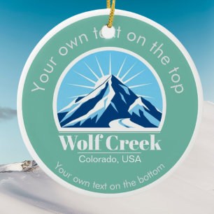 Wolf Creek Colorado USA Skigebiet Medaille Keramik Ornament