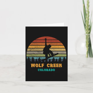 Wolf Creek Colorado Vintag Sunset Snowboarding Sno Karte