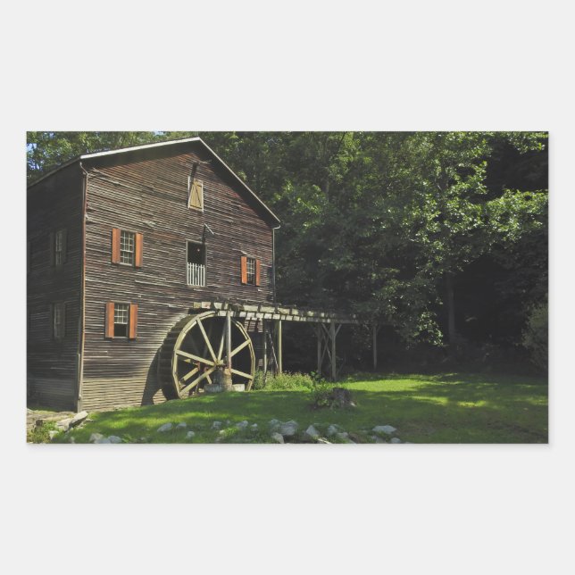 Wolf Creek Grist Mill Rechteckiger Aufkleber (Vorderseite)