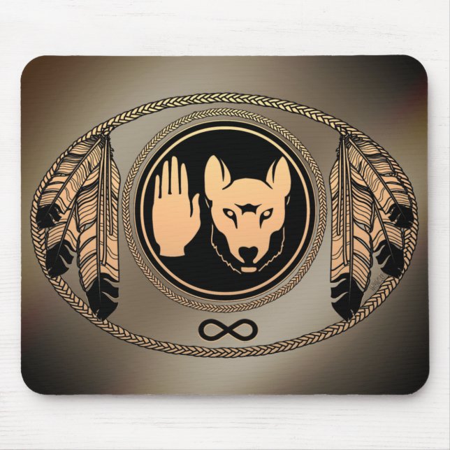 Wolf der ersten Nationen gibt Native Art Mousepad (Vorne)