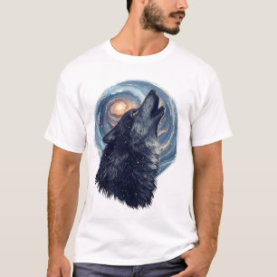 Wolf der Sterne – Himmels-Tier-Illustration T-Shirt