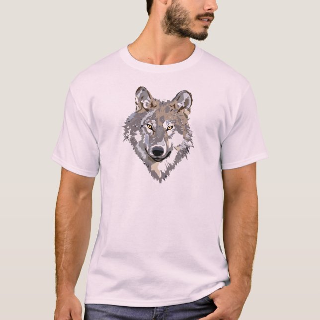 Wolf, der T - Shirt zeichnet (Vorderseite)