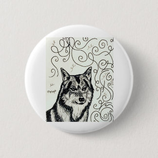 Wolf der Weisheit Button