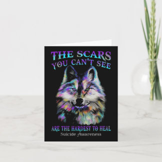 Wolf Die Narben, die man nicht sehen kann, sind am Karte