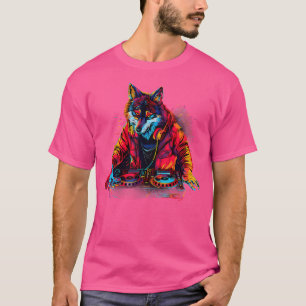 Wolf Dj Dance Music Producer Edm Turntable Dj Wolf T-Shirt