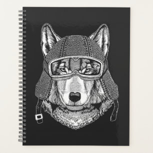 Wolf Dog Motorradfahrer Planer
