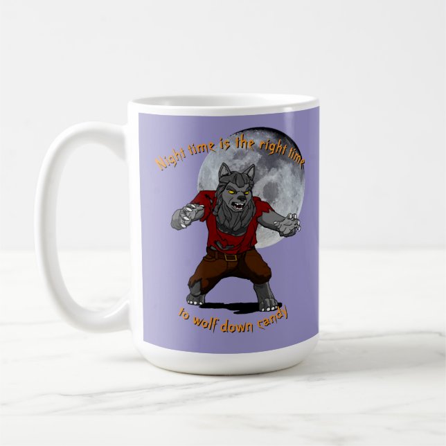 Wolf down candy - Werewolf-Tasse Kaffeetasse (Links)