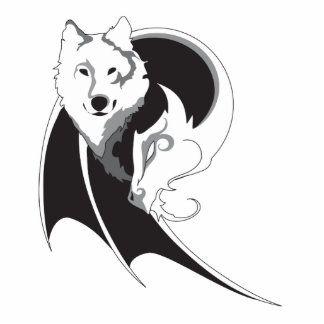 Wolf & Dragon Foto-Skulptur Fotoskulptur Button