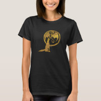 Wolf & Dragon gold schwarze Frauen T - Shirt