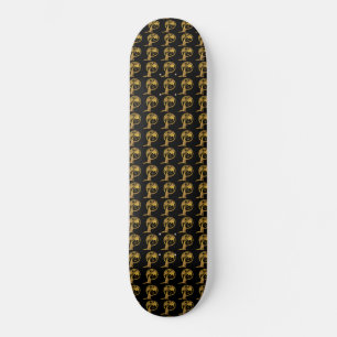 Wolf & Dragon Gold schwarze Skateboard