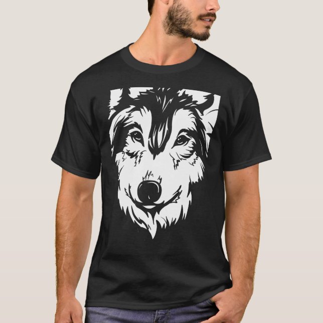 Wolf drawing T-Shirt (Vorderseite)