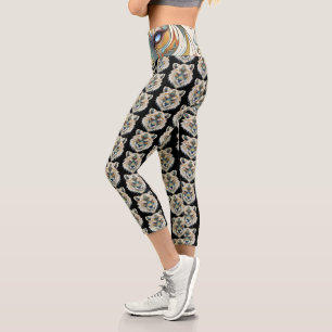 Wolf Dream Catcher Capri Leggings