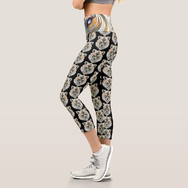 Wolf Dream Catcher Capri Leggings (Links)