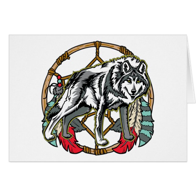 Wolf Dreamcatcher (Vorderseite (Horizontal))