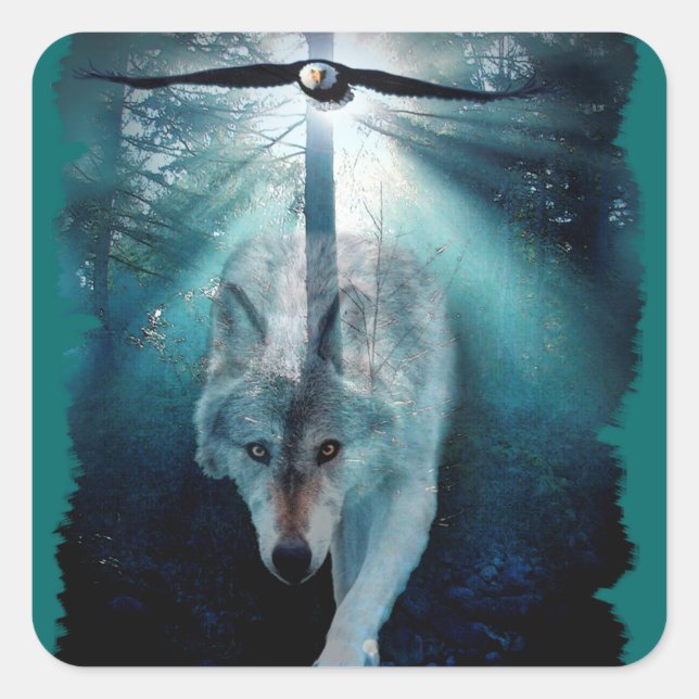 WOLF & EAGLE Harmony Wildlife Sticker (Vorderseite)