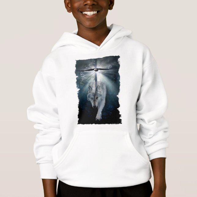 WOLF & EAGLE Wildlife Series Hoodie (Vorderseite)