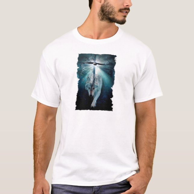 WOLF & EAGLE Wildlife Series T-Shirt (Vorderseite)