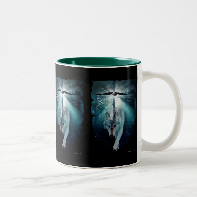 WOLF & EAGLE Wildlife Series Zweifarbige Tasse (Rechts)