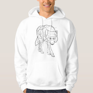 Wolf - Eine Zeichnend Linie Hoodie