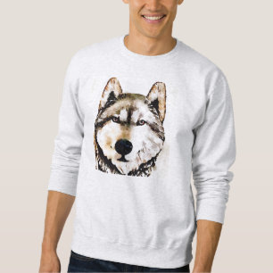 Wolf-Erdtöne Sweatshirt