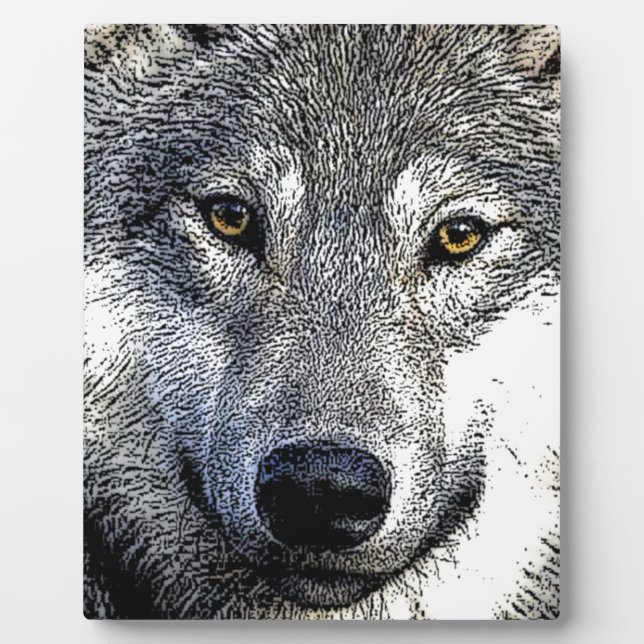 Wolf Eyes Artwork Fotoplatte (Vorderseite)