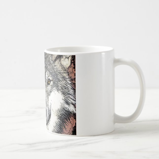 Wolf Eyes Artwork Kaffeetasse (Rechts)