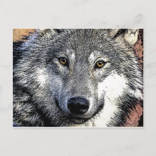 Wolf Eyes Artwork Postkarte