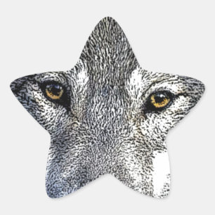 Wolf Eyes Artwork Stern-Aufkleber