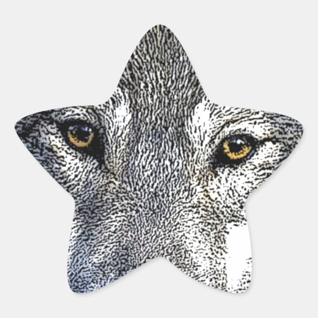 Wolf Eyes Artwork Stern-Aufkleber (Vorderseite)