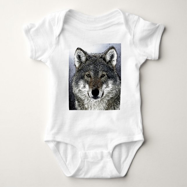 Wolf Eyes Baby Strampler (Vorderseite)