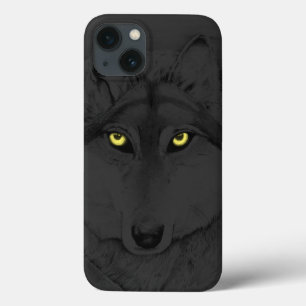 Wolf Eyes II (gelbe Augen) - grau Case-Mate iPhone Hülle