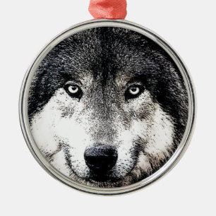 Wolf Eyes Ornament Aus Metall