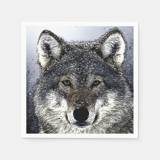 Wolf Eyes Serviette (Vorderseite)
