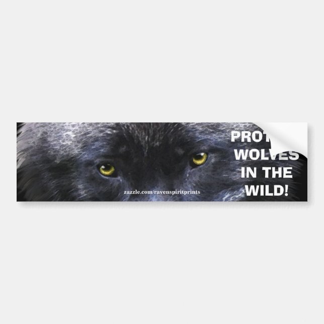 WOLF EYES Wildlife Conservation Autoaufkleber (Vorne)