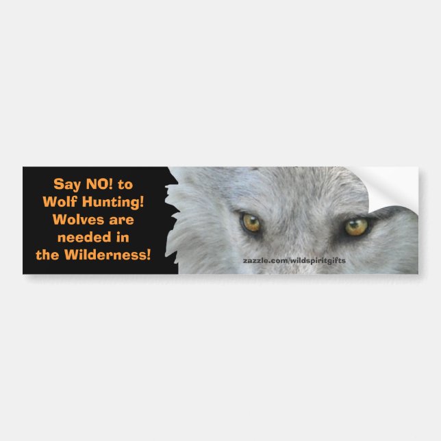 WOLF EYES Wildlife Conservation Autoaufkleber (Vorne)