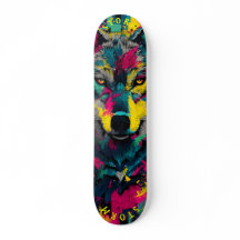 Wolf Face Neon Graffiti Art - Limited Edition