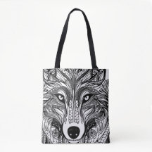 Wolf Face Tasche