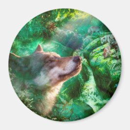 Wolf Familie frei, unser Leben zu leben Magnet