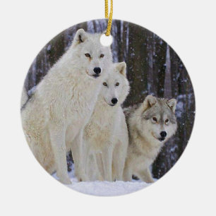 Wolf-Familie Keramikornament