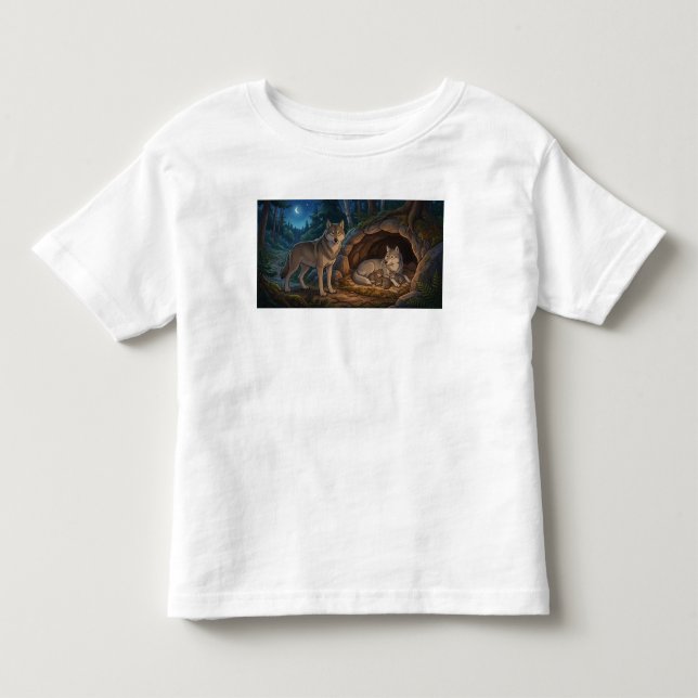 Wolf Familie   Kleinkind T-shirt (Vorderseite)