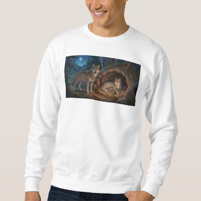 Wolf Familie   Sweatshirt (Vorderseite)