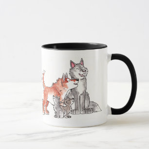 Wolf-Familien-Tasse Tasse