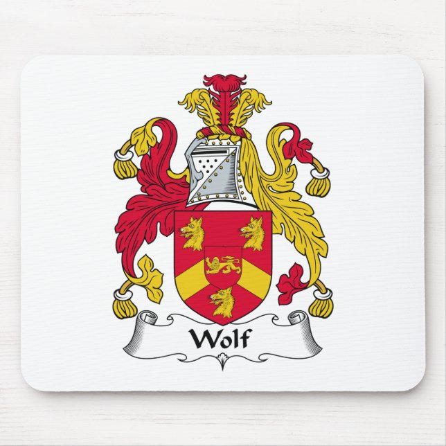 Wolf-Familienwappen Mousepad (Vorne)