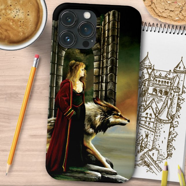 Wolf Fantasy Blonde Sorceress Case-Mate iPhone Hülle (Von Creator hochgeladen)